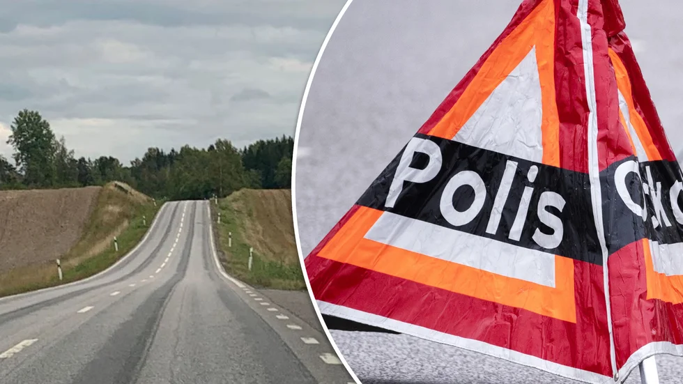 Här, på riksväg 53 strax utanför Malmköping, skedde omkörningen, enligt polisens förundersökningsprotokoll.