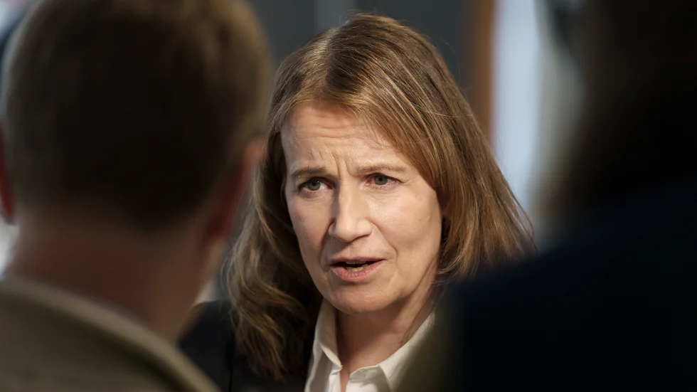 Kristina Sundin Jonsson svarade på mediers frågor i stadshuset på onsdagen.