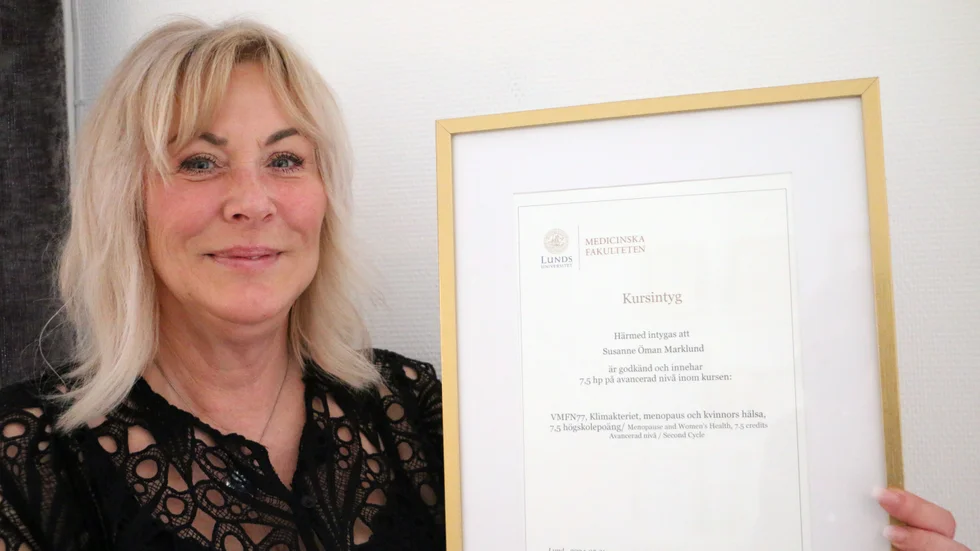 Susanne Öhman har öppnat Piteås första och enda klimakterieenhet i sitt slag. Här hjälper hon kvinnor med klimakteriebesvär och om östrogenbehandling behövs har hon en läkare som skriver ut recept.