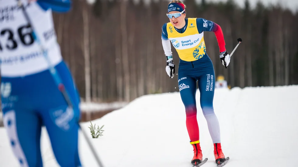 Elin Henriksson, Skellefteå SK, vann damernas 15 km klassisk stil under Smart Energy Cup  i Bollnäs. 
