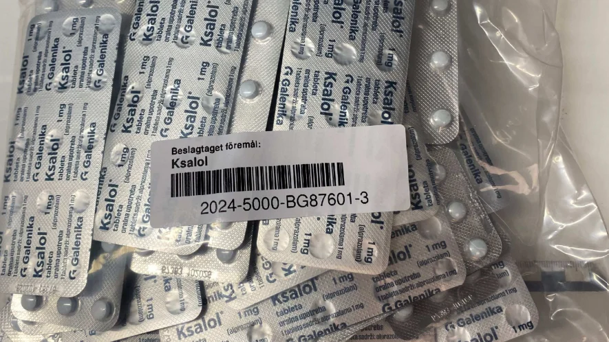 Mannen hade enligt polisen över 1 000 tabletter alprazolam hemma.