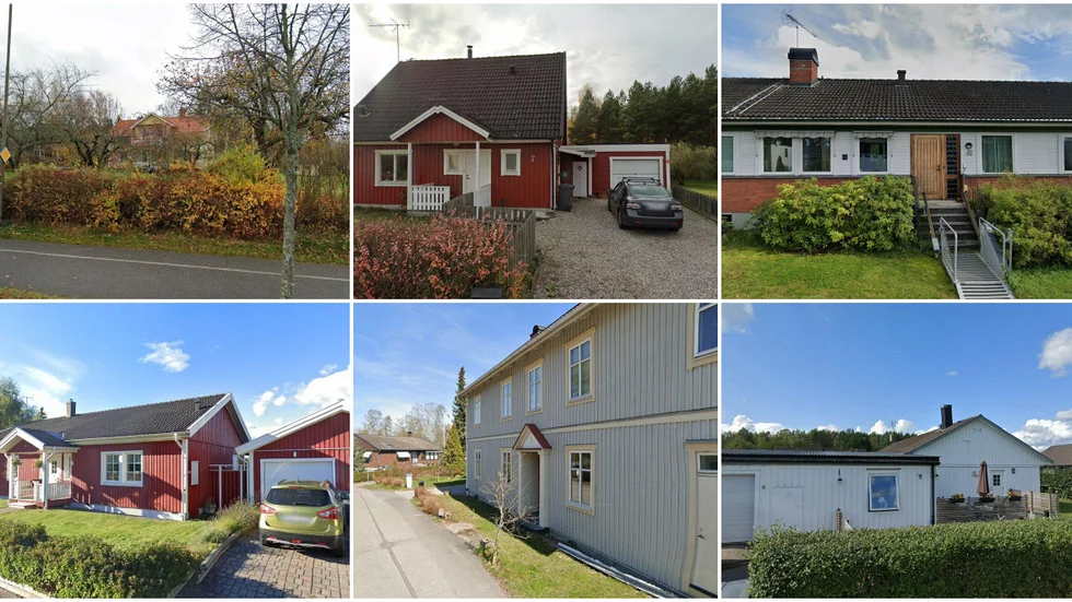 Värmbolsvägen 45, Hallonvägen 7, Götgatan 32, Klubbestigen 11, Köpmangatan 5 och Bruksgatan 7