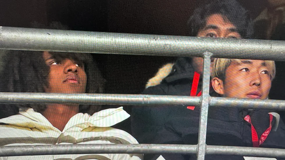 Malcolm Jeng på plats på Reims match mot Nice.