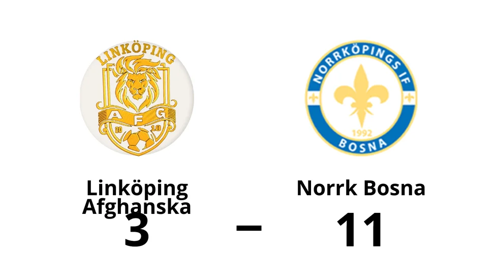 Linköping Afghanska FC förlorade mot Norrköpings IF Bosna