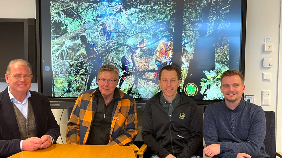 Harald Hjalmarsson, Lasse Jörbrink, Jakob Lööf och Marcus Fridlund tror att värdskapet för Tiomila 2027 blir en rejäl fjäder i hatten för kommunen.