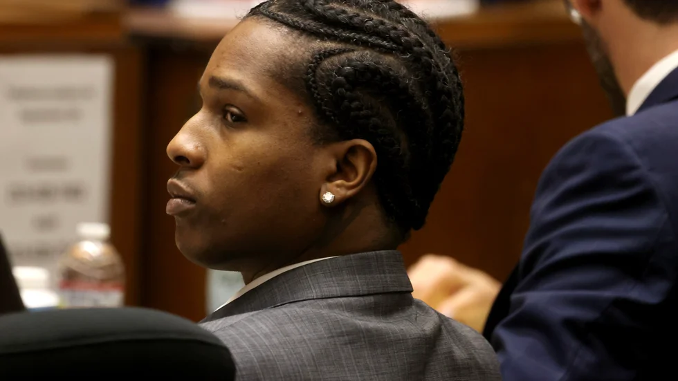 Asap Rocky i rätten. Rapstjärnan riskerar 24 års fängelse om han döms. Arkivbild.