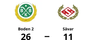 Två klara poäng för Boden 2 mot Sävar
