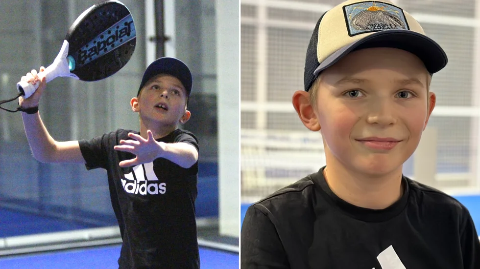 Hugo Åkerström, 12 år, ska för första gången spela SM i padel.