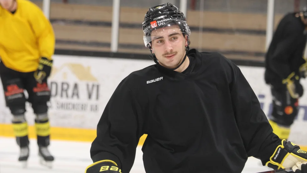 Under torsdagsförmiddagen genomförde nyförvärvet George Diaco sin första träning med Vimmerby Hockey.