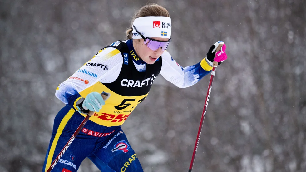 Evelina Crüsell klev, som yngsta åkare i startfältet, in på en 45:e plats i världscupen under 