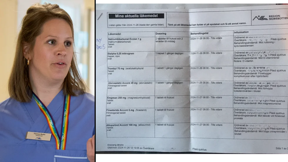Therese Lindström Bodin, MAS i Piteå har fått signaler om att medicinlistorna i nya journalsystemet Cosmic är bristfälliga. 