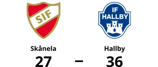 Skånela besegrades på hemmaplan av Hallby