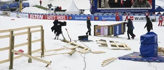 VM-stafetten flyttad efter stormvarning – folk ombeds stanna inne