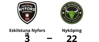 Nyköping utklassade Eskilstuna Nyfors IK på bortaplan