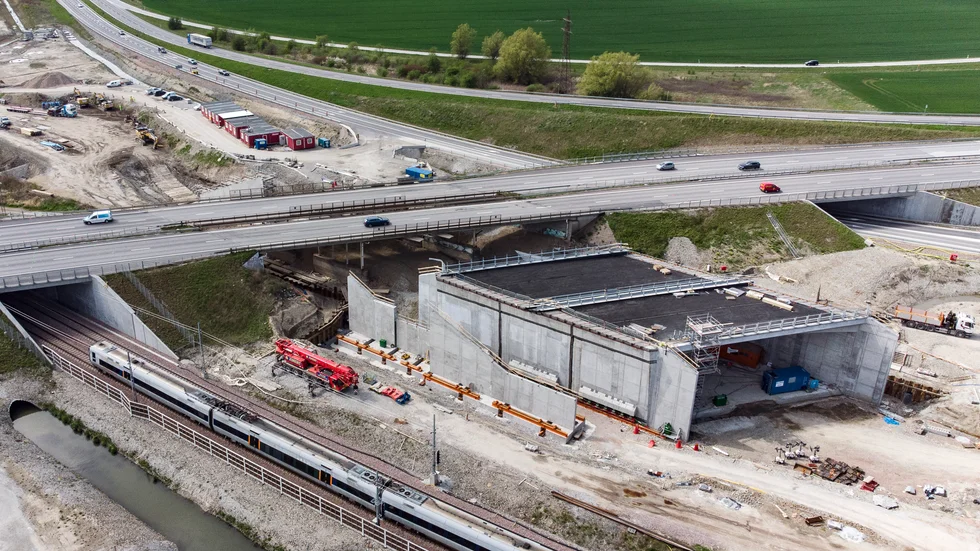 Snart verklighet i Uppsala och Knivsta? Den nya fyrspårstunneln mellan Malmö och Lund under konstruktion.

