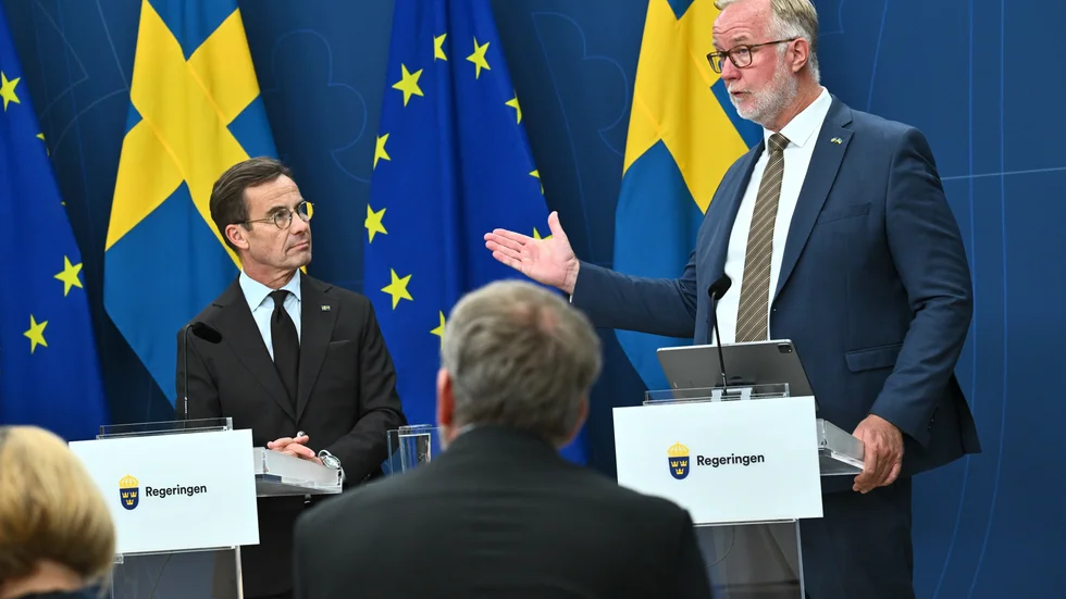 Liberalernas Johan Pehrson måste fundera över om han vill ingå i en regering med Ulf Kristersson och M nästa mandatperiod.