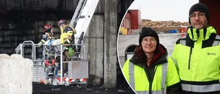Återvinningsarbetaren Niklas om branden: "Chockad och stressad"