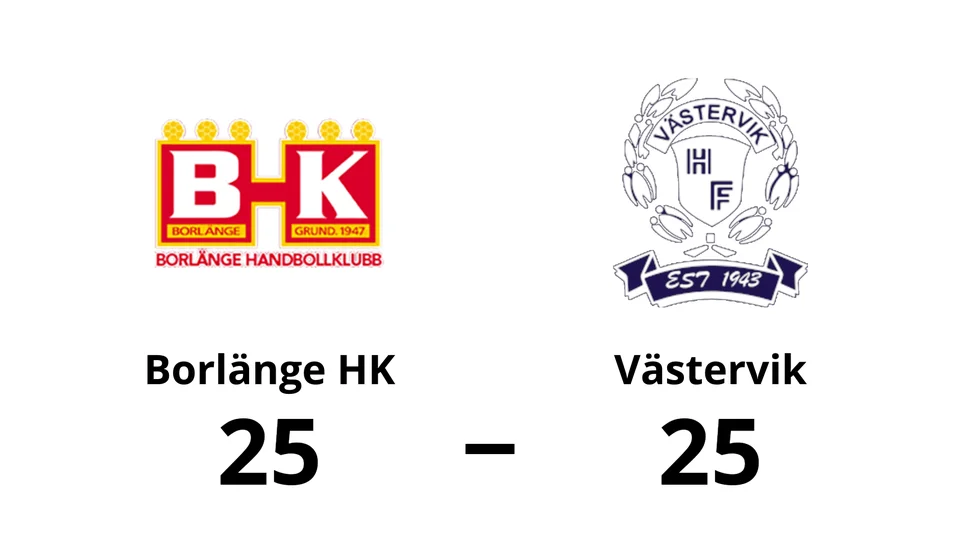 Borlänge HK spelade lika mot Västervik