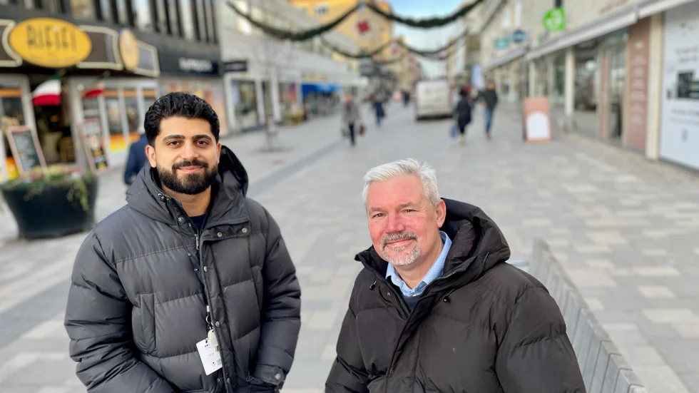 Nima Amjadi är butikschef i Uppsala och Magnus Naumann är vd för C&C Sverige. 