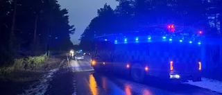 Väg stängdes av efter trafikolycka 