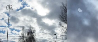 Ovanligt fenomen skymde delar av solen i Luleå