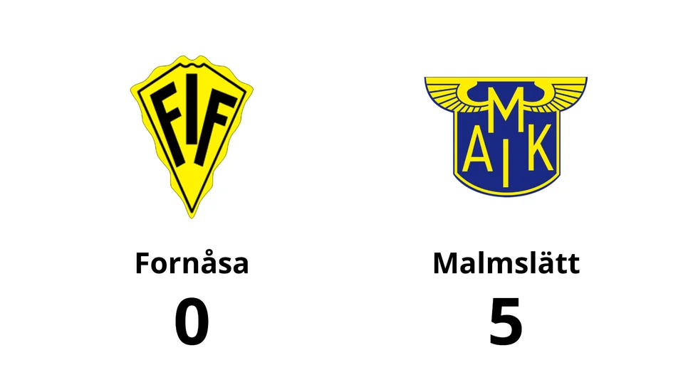 Fornåsa IF förlorade mot Malmslätts AIK