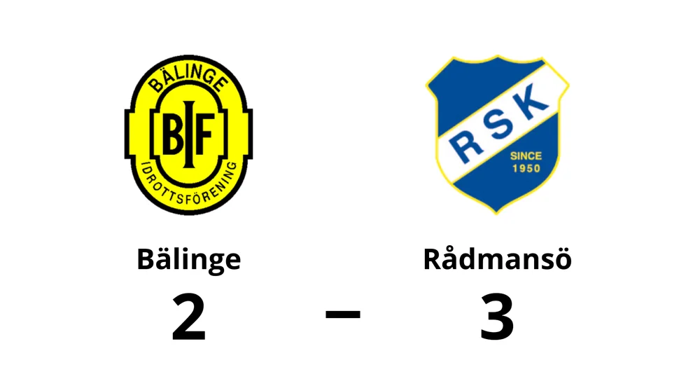 Bälinge IF förlorade mot Rådmansö SK