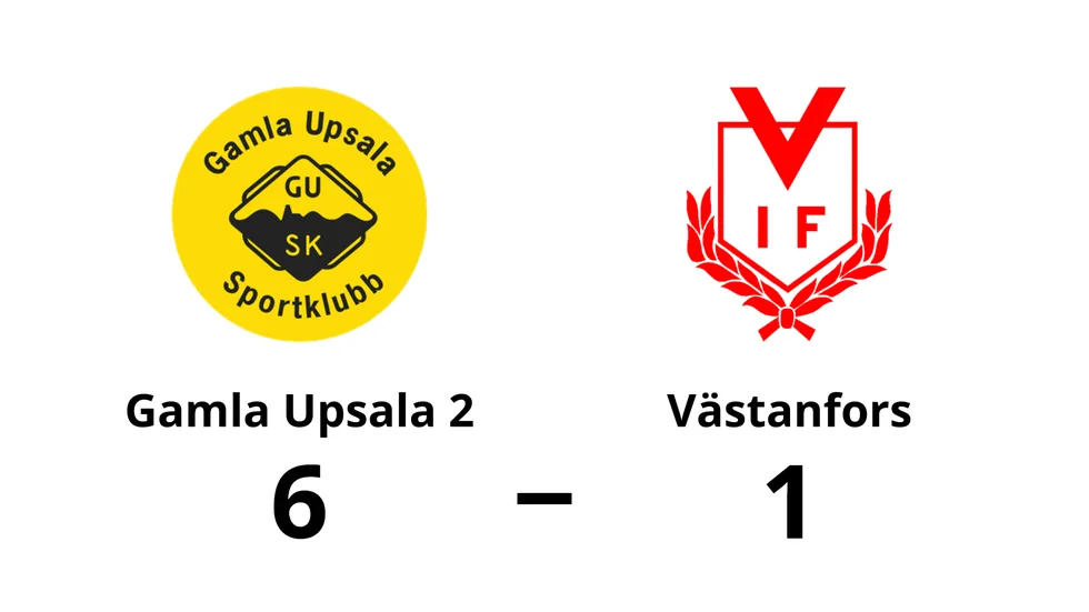 Gamla Upsala SK 2 vann mot Västanfors