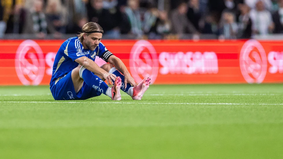 Christoffer Nyman klev av mot Hammarby den 16 september.