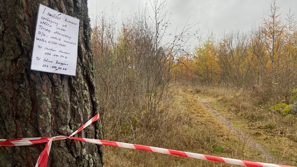 En sprängning kommer att genomföras i Strängnäs under torsdagen. 