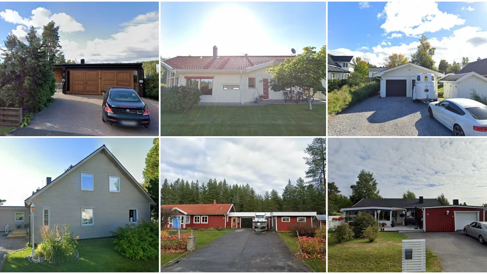 Blåbärsstigen 28, Jollegatan 8, Lärkgatan 4, Porsvägen 20, Svensbyvägen 80 och Borevägen 7