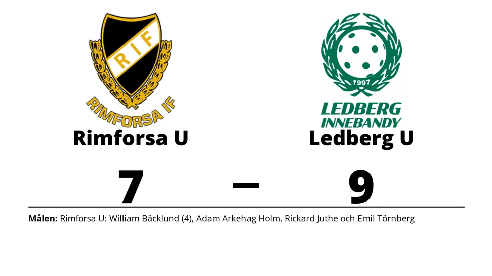 Rimforsa IF U-lag förlorade mot Ledberg IBF U-lag