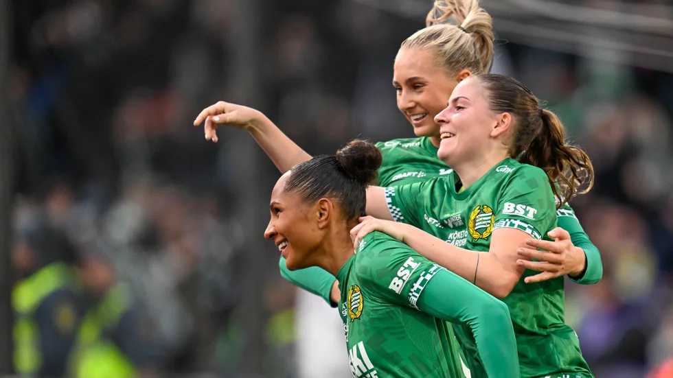 Hammarbys Madelen Janogy, längst till vänster, blev stor guldhjälte borta mot IFK Norrköping.