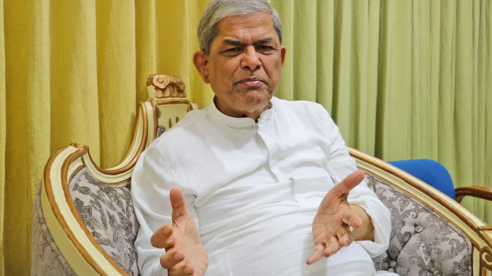 Oppositionsledaren Mirza Fakhrul Islam Alamgir 2018. Arkivbild.
