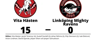 Storförlust för Linköping Mighty Ravens - 0-15 mot Vita Hästen