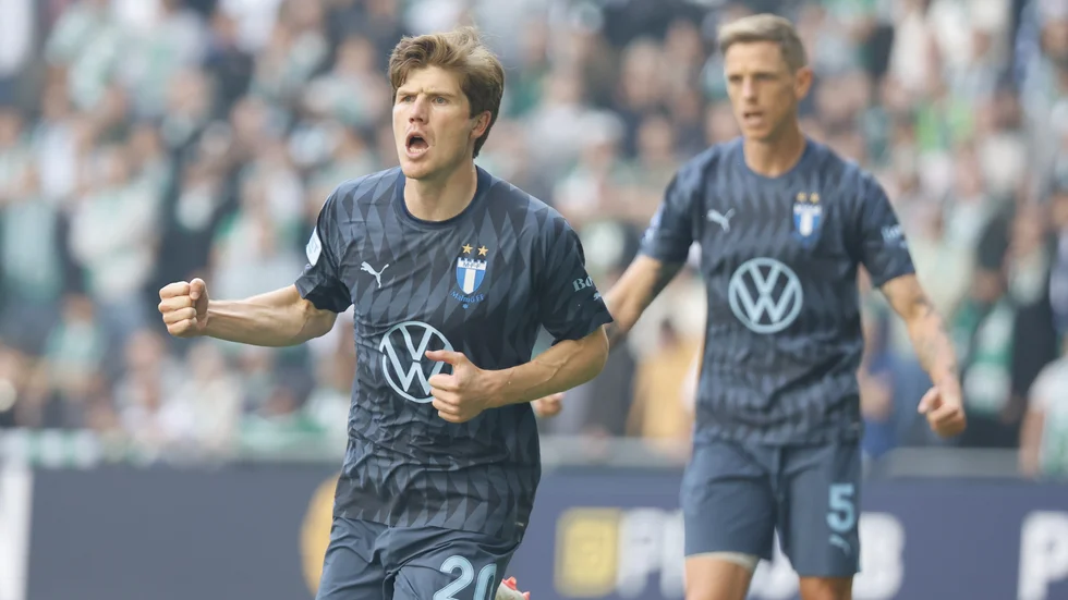 Oliver Berg satte 1–0 för sitt Malmö i bortasegern mot Hammarby.