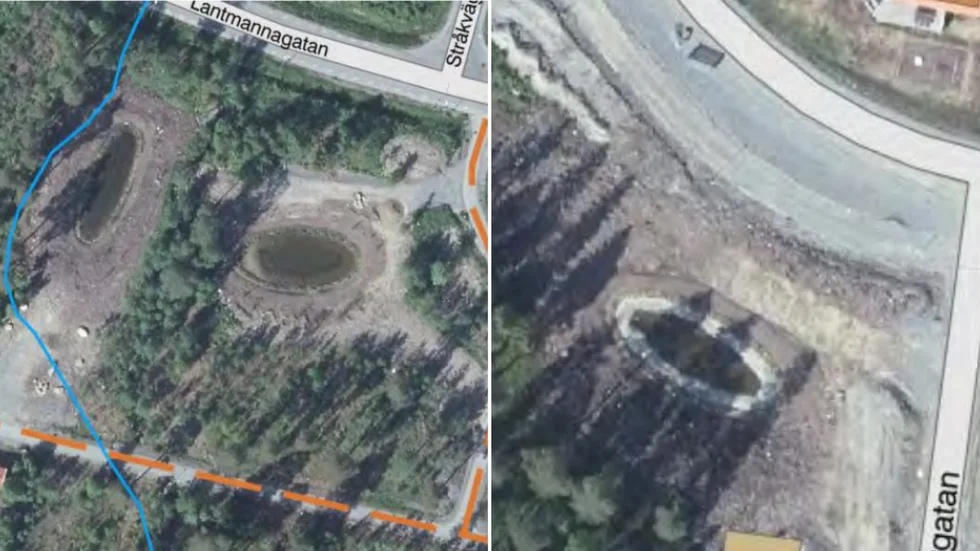 Dammar för regnvatten som gjordes utan markov.