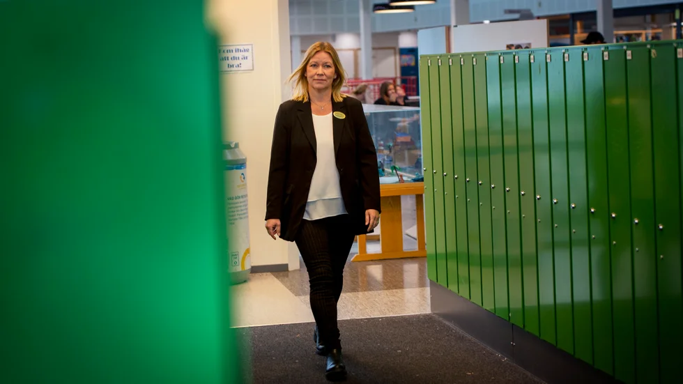 Tina Johansson, rektor på Nyköpings högstadium, ser mycket positivt på att andelen behöriga elever ökat. "Det är såklart glädjande", säger hon.
