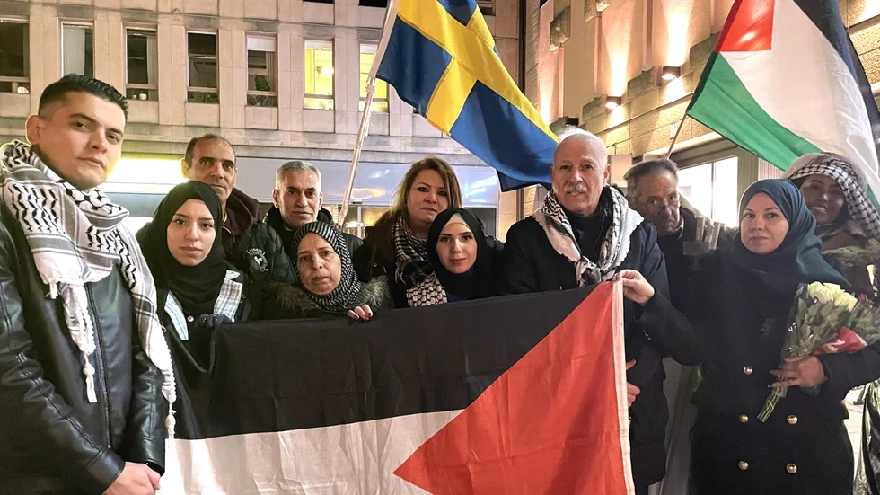 En ljusmanifestation på Stora torget för att hedra de döda i Gaza. 
