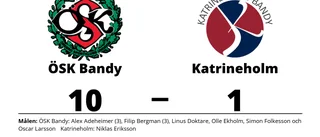 Tung bortaförlust för Katrineholm mot ÖSK Bandy