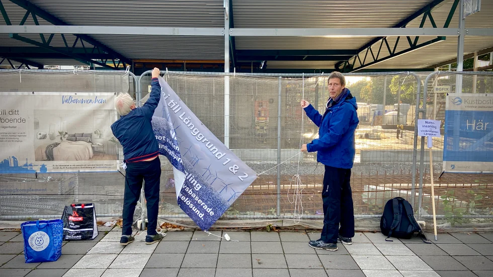 Namninsamlingen mot vindkraftparken Långgrund startade i början av oktober på Järntorget i Oxelösund. Nu har 483 underskrifter samlats in.