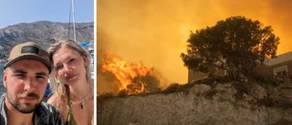Östgötaparet vid brandinfernot på Rhodos: "Extrem hetta"