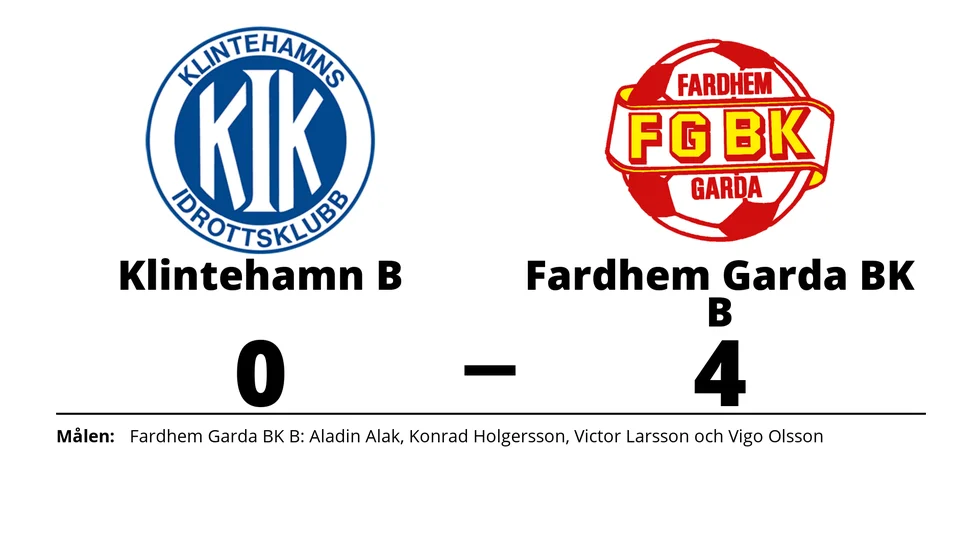 Klintehamns IK B förlorade mot Fardhem Garda BK B