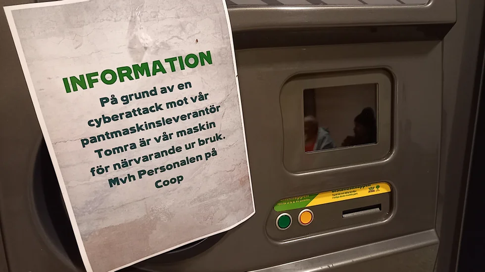 En cyberattack har slagit ut pantmaskinen på Coop i Hultsfreds centrum. När den kan komma igång igen är oklart.
