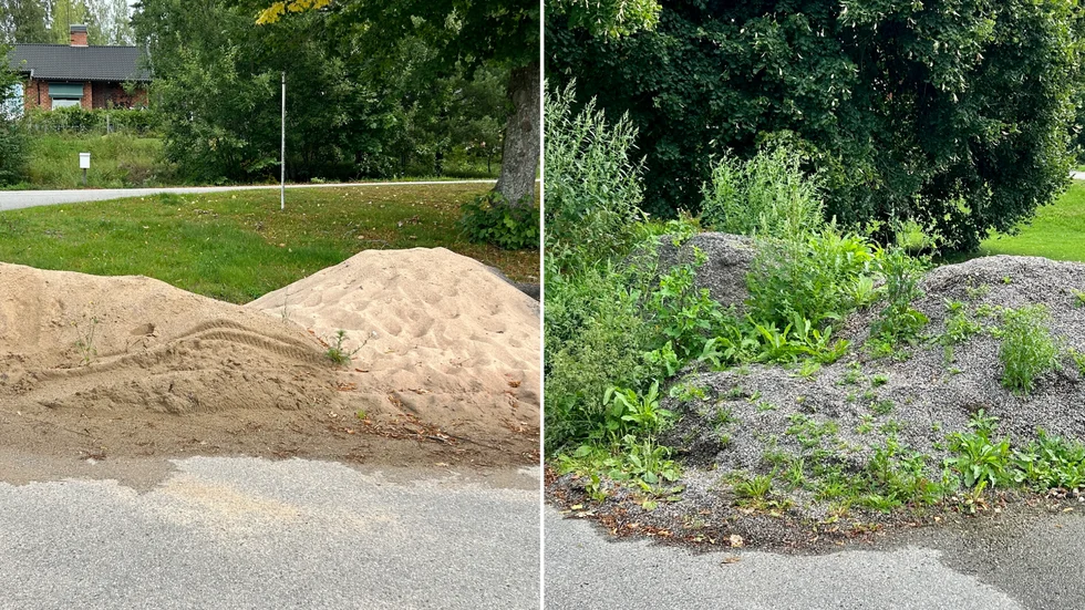 Sand- och grushögar i Julita har retat upp en invånare. 