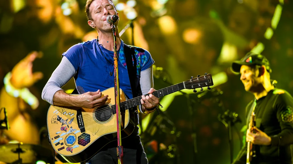 Brittiska Coldplay på en spelning i Stockholm 2016. Arkivbild.