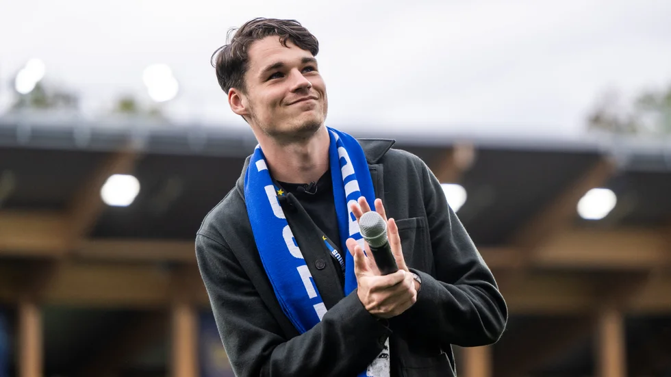 Jamie Roche under avtackningen på Studenternas. 