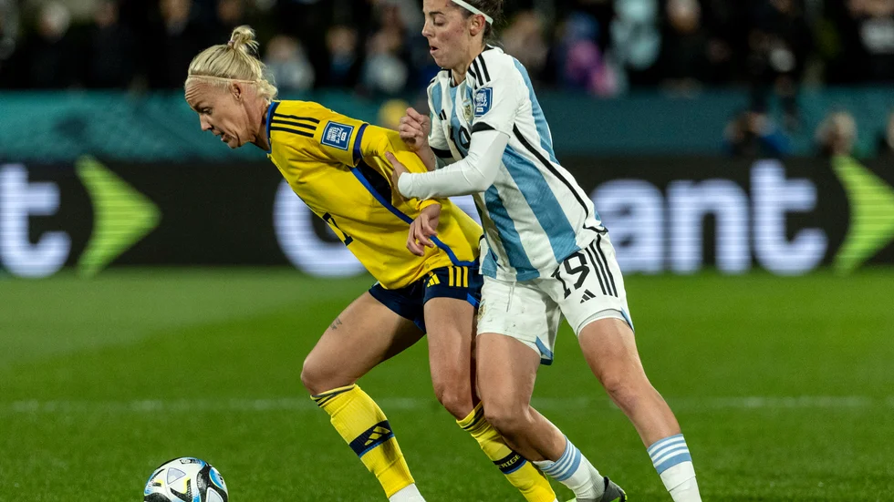 Caroline Seger under VM-matchen mot Argentina.