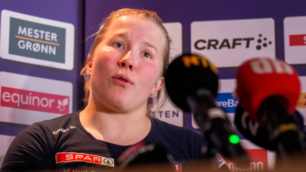 Helene Marie Fossesholm pratade med media på tisdagen.
