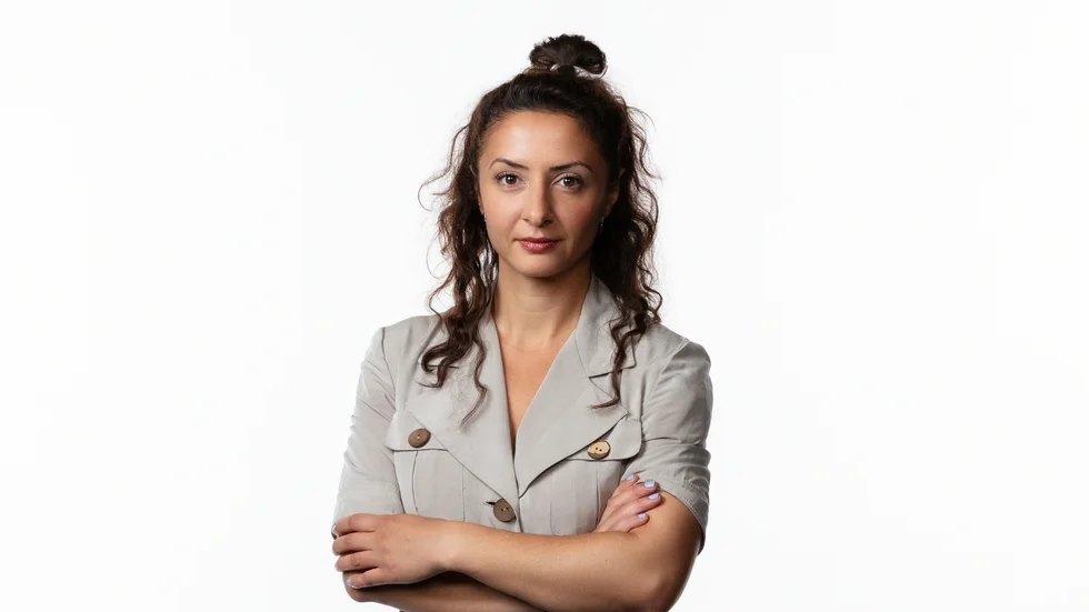 Lubna El-Shanti får Guldpennan av Publicistklubben. Pressbild.